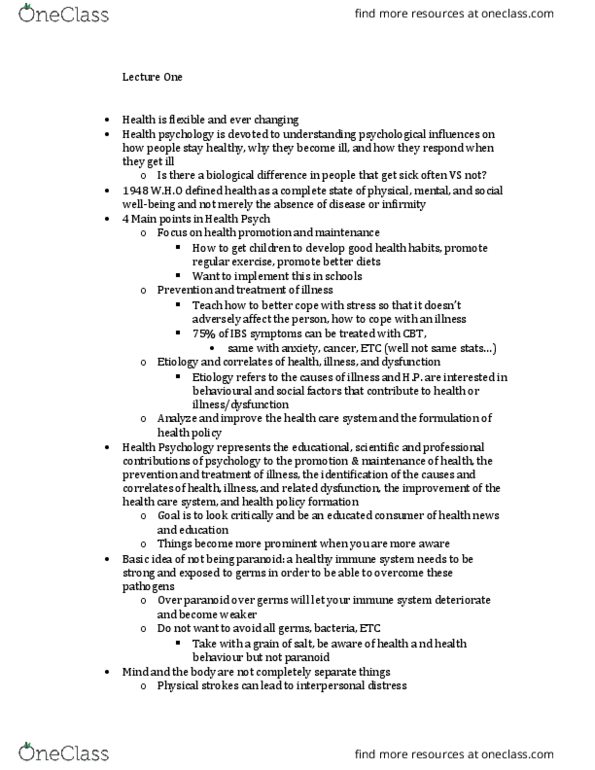 PSYC 333 Lecture Notes - Lecture 1: Humorism, Cytopathology, Trepanning thumbnail