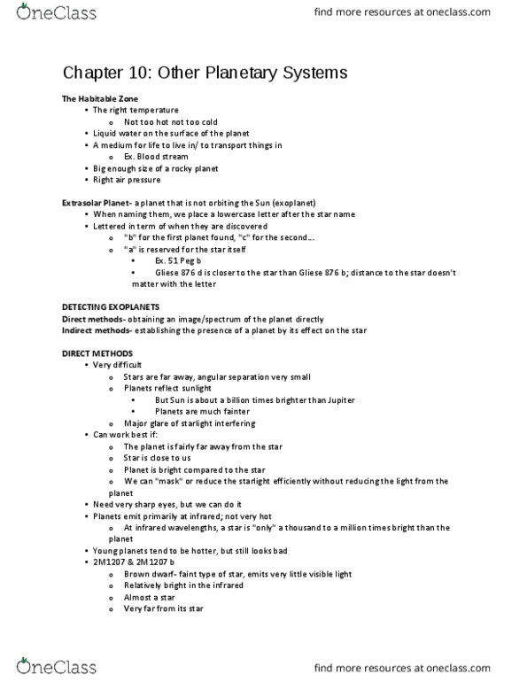 Astronomy 1021 Chapter Notes - Chapter 10: Planetary Migration, Upsilon Andromedae, Radial Velocity thumbnail