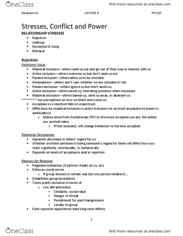 PSY327H5 Lecture 9: Stresses, Conflict, and Power thumbnail