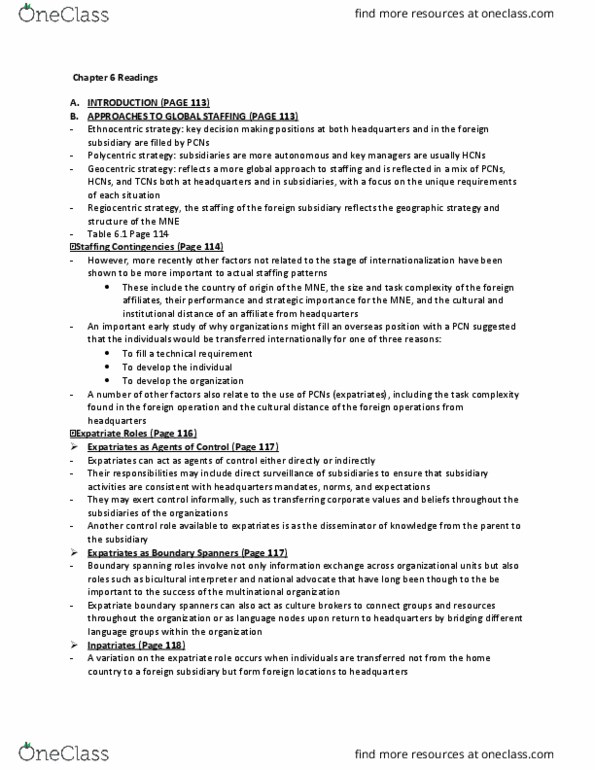 BUS 432 Chapter Notes - Chapter 6: Extraversion And Introversion, Management System, Agreeableness thumbnail