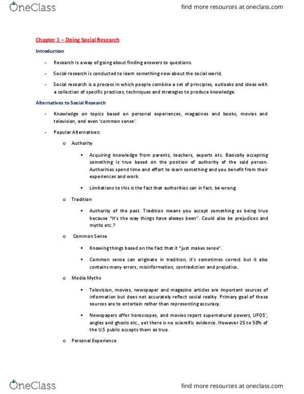 CCT208H5 Lecture Notes - Lecture 1: Internal Validity, Operationalization, Bogardus Social Distance Scale thumbnail