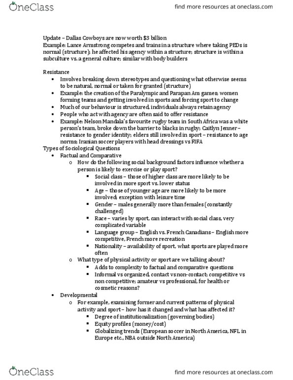 KINESIOL 3P03 Lecture Notes - Lecture 3: Caitlyn Jenner thumbnail