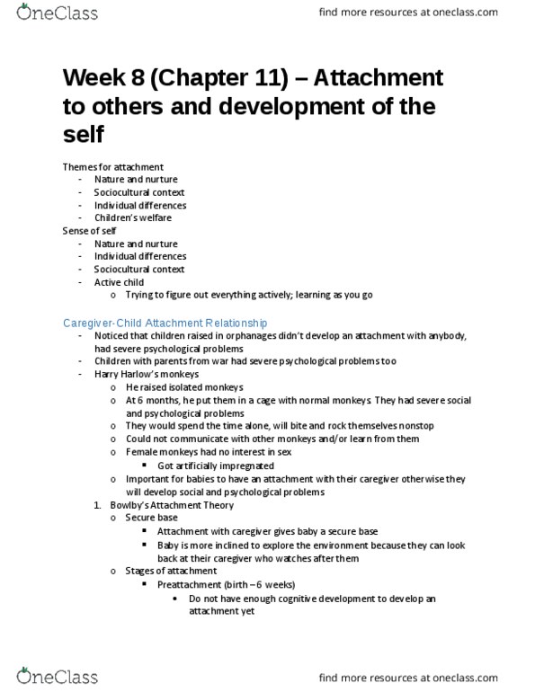 PSY302 Lecture Notes - Lecture 7: Imaginary Audience, Joint Attention, Social Comparison Theory thumbnail