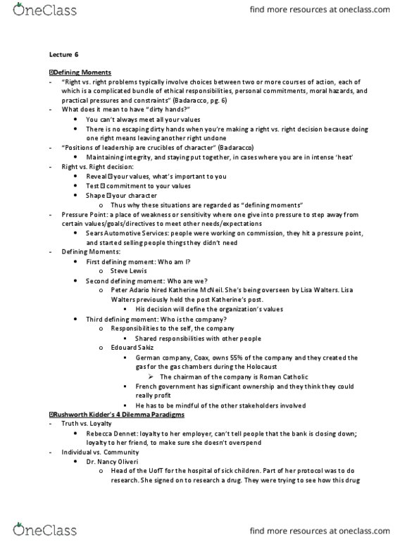 BUS 303 Lecture Notes - Lecture 6: Kondiaronk, Trafigura thumbnail