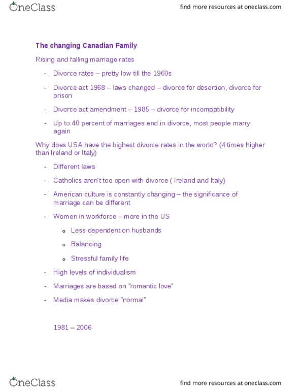 SOC100 Lecture Notes - Lecture 7: Total Fertility Rate, Marilyn Waring, Talcott Parsons thumbnail