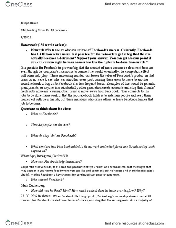ISYS1021 Lecture Notes - Lecture 6: Social Graph, Andreessen Horowitz, Mark Zuckerberg thumbnail