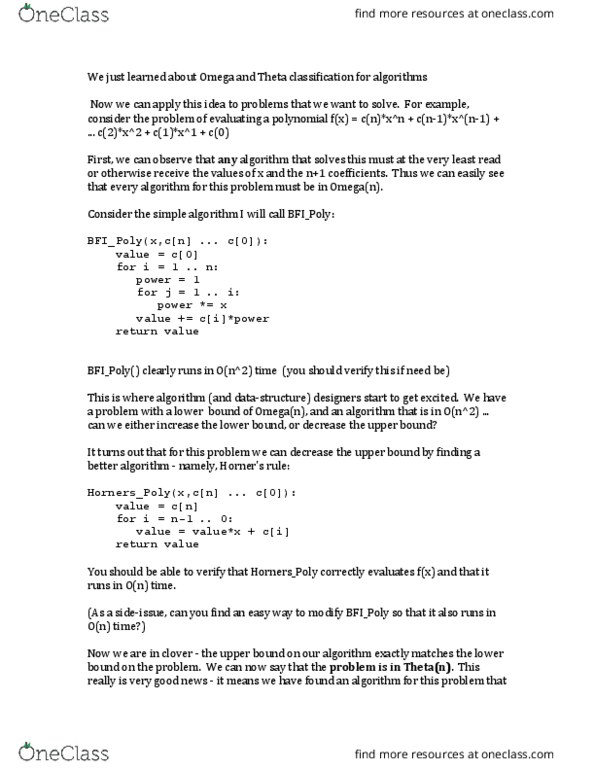 CISC 235 Lecture Notes - Lecture 4: Sorting Algorithm, Quicksort, Simple Algorithm thumbnail