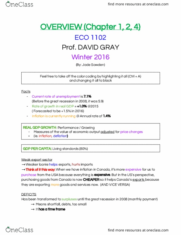 ECO 1102 Lecture 1: Overview-WINTER2016 thumbnail