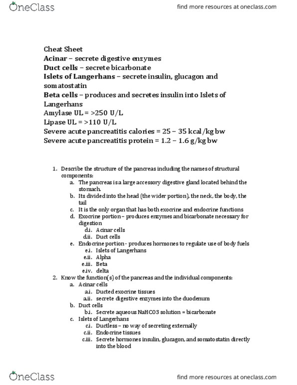 HUN 4446 Lecture Notes - Lecture 3: Common Bile Duct, Pancreatic Duct, Trypsin Inhibitor thumbnail