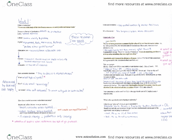 MGEA02H3 Lecture Notes - Lecture 1: Opportunity Cost, Ipstones, United Service Organizations thumbnail