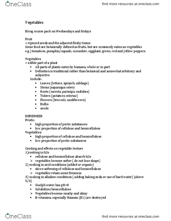 HTM 2700 Lecture Notes - Lecture 5: Conjugated System, Pheophytin, Flavonoid thumbnail