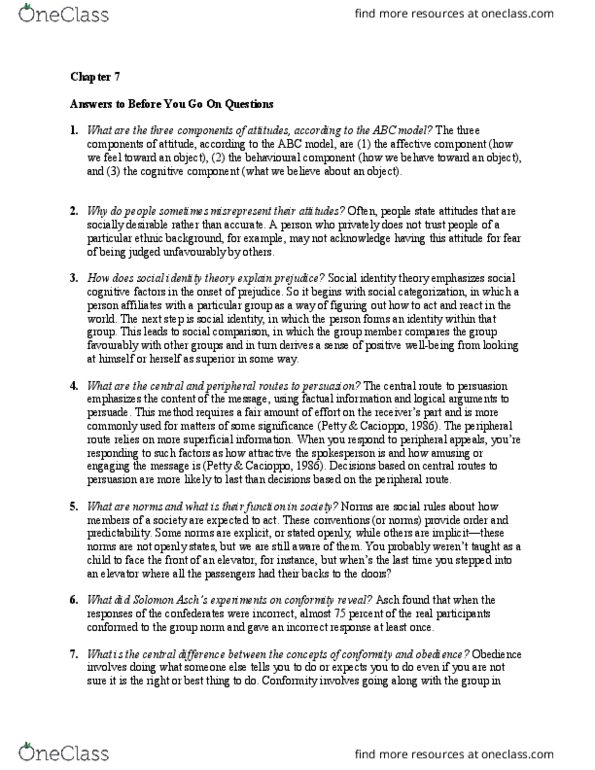 PSY 105 Chapter Notes - Chapter 7: Twin Study, Anxiety Disorder, Social Anxiety Disorder thumbnail