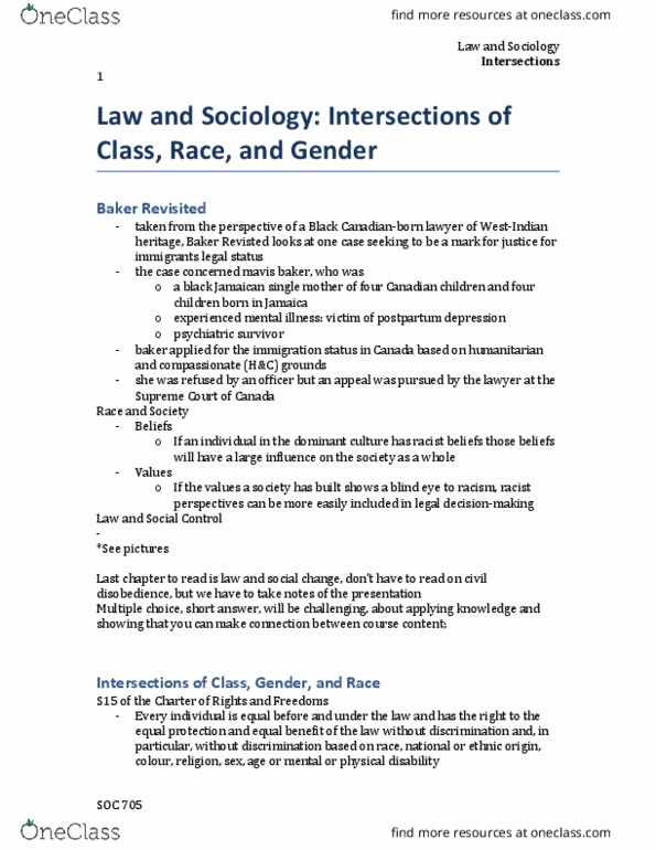 SOC 705 Lecture Notes - Lecture 16: Caucasian Race, Homicide, Blue-Collar Worker thumbnail