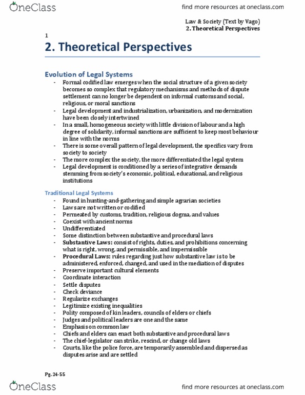 SOC 705 Chapter Notes - Chapter 2: Social Control, E. Adamson Hoebel, Gender Studies thumbnail