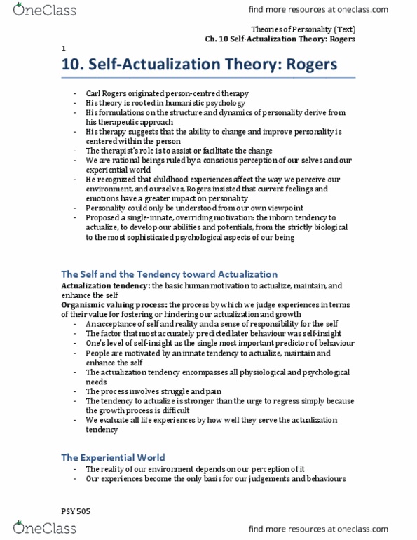 PSY 505 Lecture 10: 10. Self-Actualization Theory thumbnail
