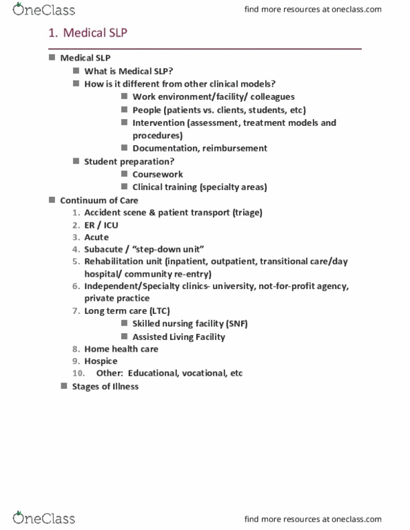 C_S_D 4030 Lecture Notes - Lecture 1: Neoplasm, Dementia, Risk Management thumbnail