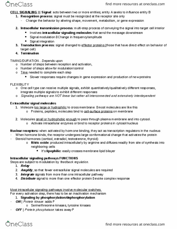 BIO 327 Lecture Notes - Lecture 9: Transmittance, Lysosome, Ras P21 Protein Activator 1 thumbnail