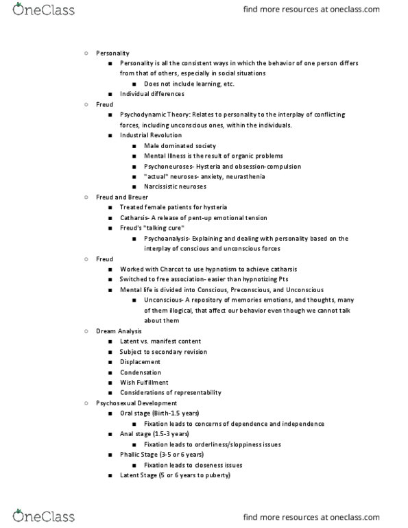 01:830:101 Lecture Notes - Lecture 17: Genital Stage, Carl Jung, Reality Principle thumbnail