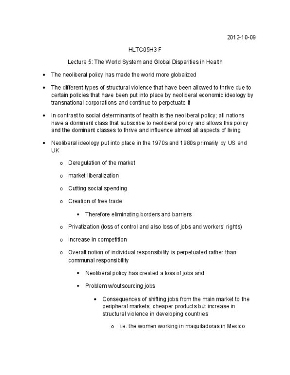 HLTC05H3 Lecture Notes - Parasympathetic Nervous System, Sympathetic Nervous System, Whitehall Study thumbnail