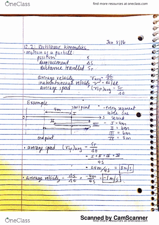 EN PH131 Lecture 3: Rectilinear Kinematics of Continuous Motion II thumbnail