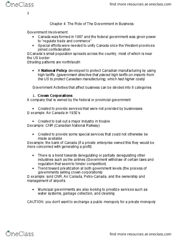 COMMERCE 1E03 Lecture Notes - Lecture 4: Money Supply, Government Procurement, Lashkar-E-Jhangvi thumbnail