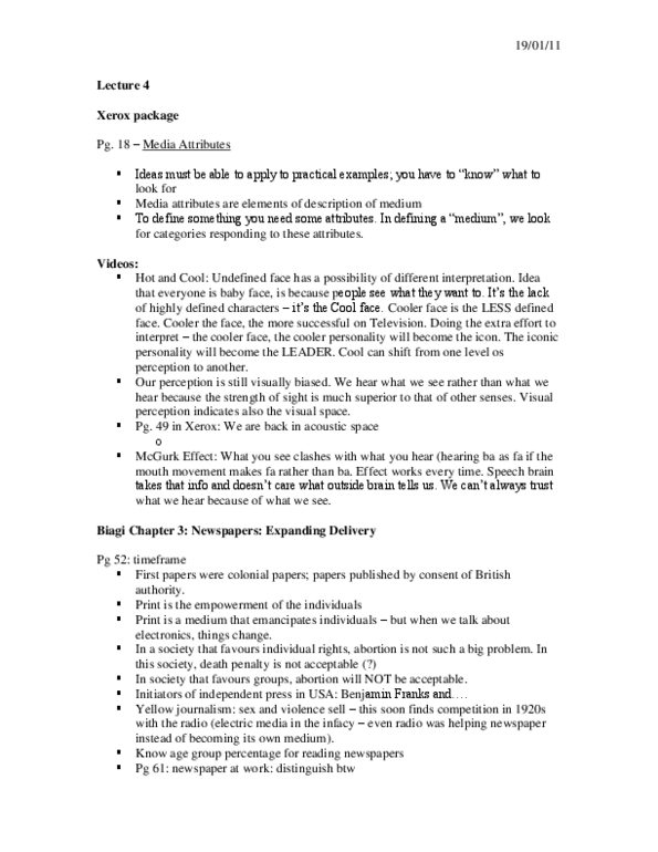 SMC219Y1 Lecture Notes - Yellow Journalism, Mcgurk Effect, Visual Perception thumbnail