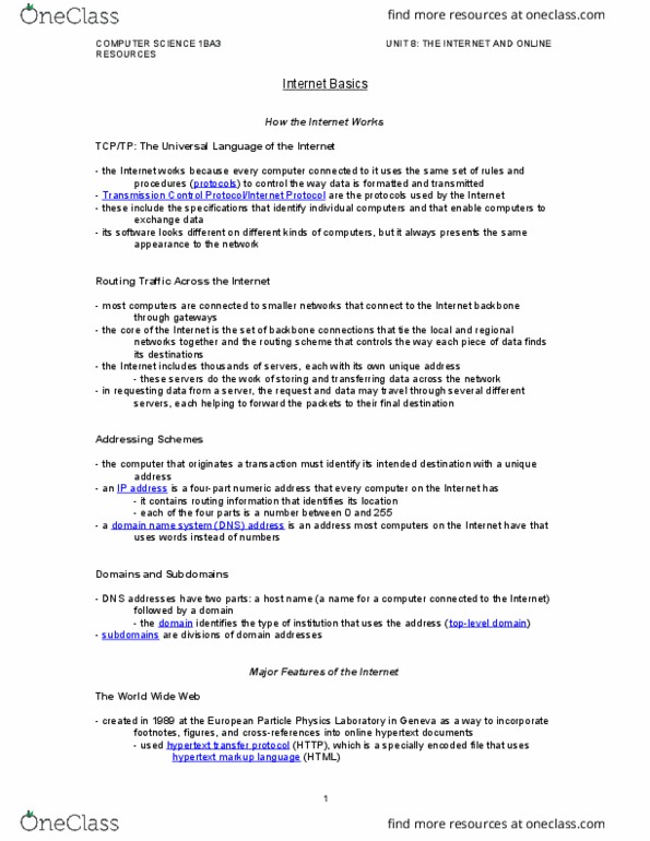 COMMERCE 1BA3 Chapter Notes - Chapter 8: Clent, Network News Transfer Protocol, Focus On The Family thumbnail