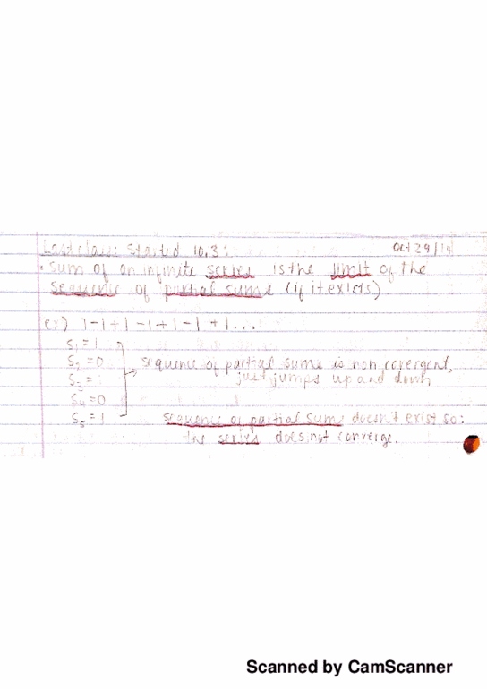 MATH 101 Lecture 21: Partial Sums, Geometric Series thumbnail