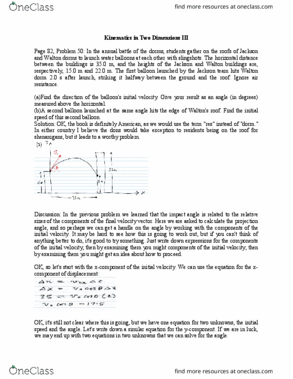 PHYS 1P21 Lecture Notes - Lecture 7: Cay, Moving Walkway, Velocity Triangle thumbnail