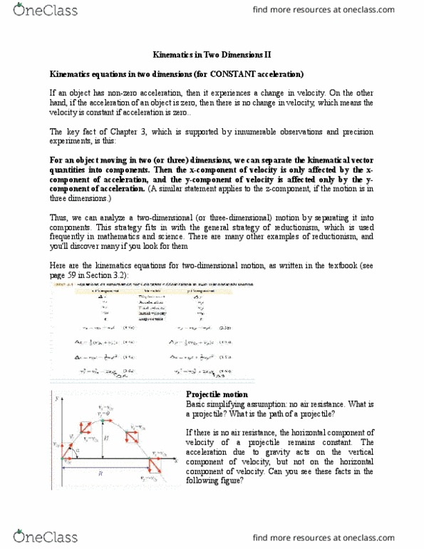 PHYS 1P21 Lecture Notes - Lecture 6: Horse Length, Abscissa And Ordinate, Tennis Ball thumbnail