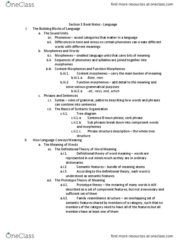 PSY BEH 11B Chapter Notes - Chapter 3: Prototype Theory, Family Resemblance, Affix thumbnail