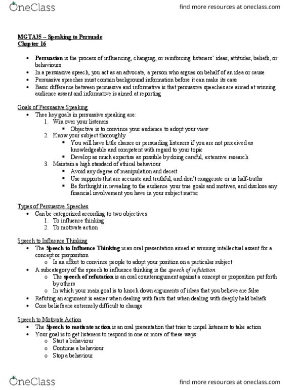 MGTA35H3 Chapter Notes - Chapter 16 (online): High Standard Manufacturing Company, Motivate (Company) thumbnail