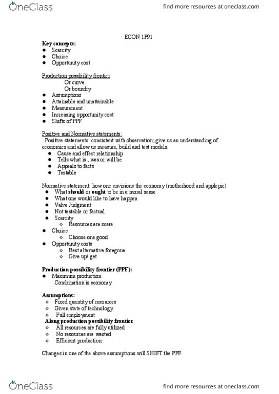 ECON 1P91 Lecture Notes - Lecture 1: Forego, Cittern, Ice Wine thumbnail