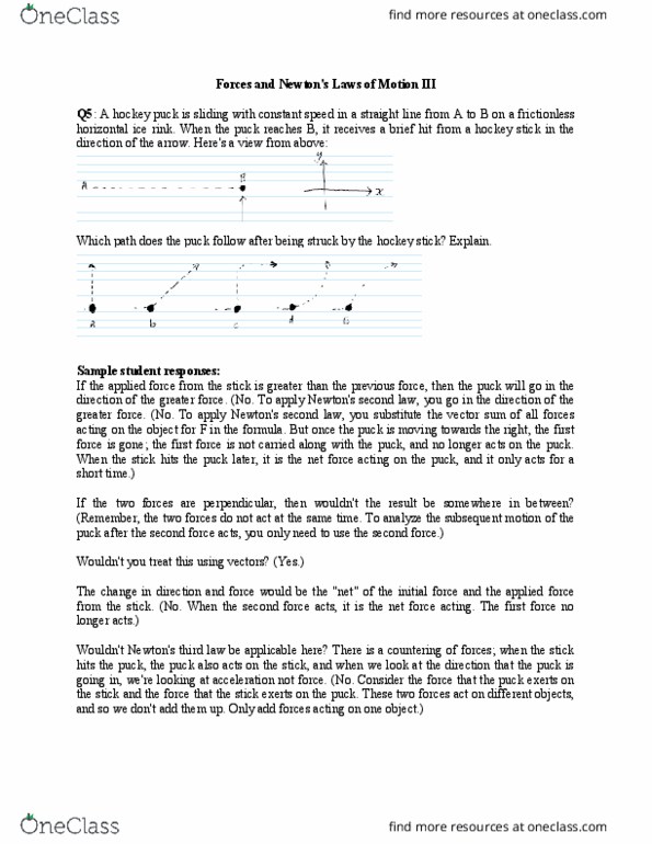 PHYS 1P21 Lecture Notes - Lecture 10: New York Post, Tennis Ball, Inertial Frame Of Reference thumbnail