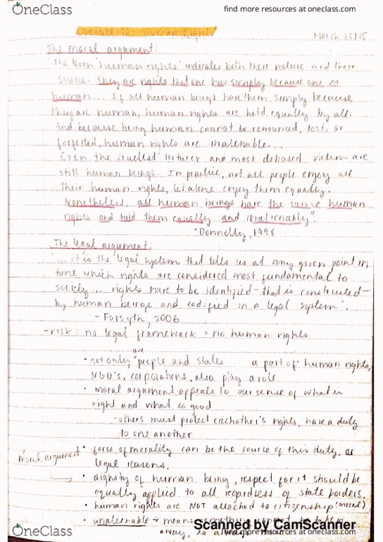 POL S101 Lecture Notes - Lecture 16: Rna, Universal Declaration Of Human Rights, Litre thumbnail