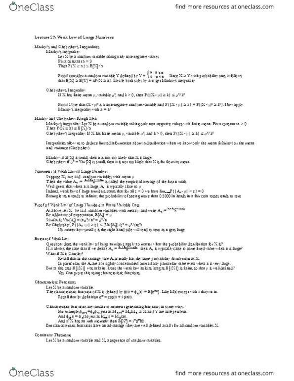 18.44 Lecture Notes - Lecture 27: Random Variable, Independent And Identically Distributed Random Variables, Aner thumbnail