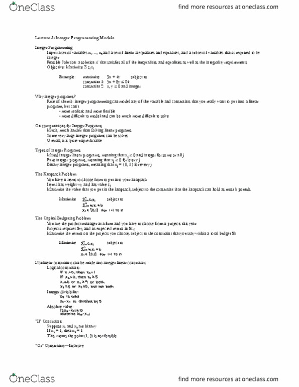 15.053 Lecture Notes - Lecture 3: Regin, Master Of Medicine, Linear Programming thumbnail