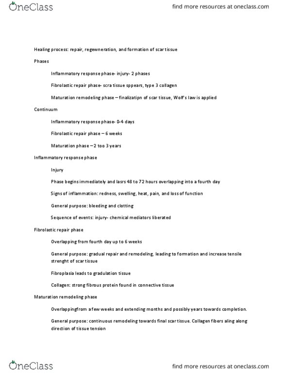 EHS 240 Lecture Notes - Lecture 13: Collagen, Scleroprotein, Blood Gas Tension thumbnail