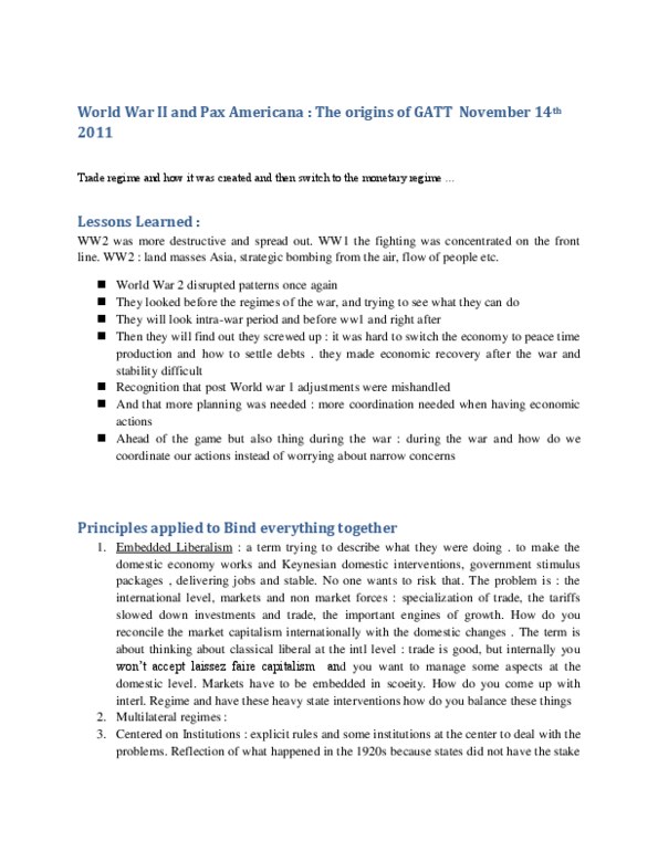 POLI 354 Lecture Notes - Kennedy Round, International Trade Organization, Classical Liberalism thumbnail