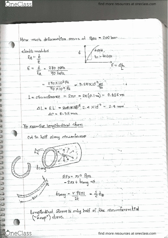 MECH 201 Lecture Notes - Lecture 8: Cylinder Stress thumbnail