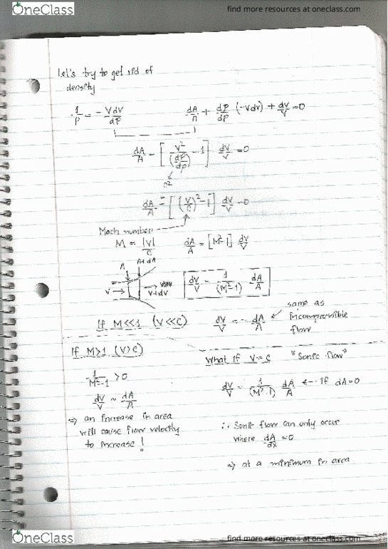 MECH 201 Lecture Notes - Lecture 16: Mach Number thumbnail