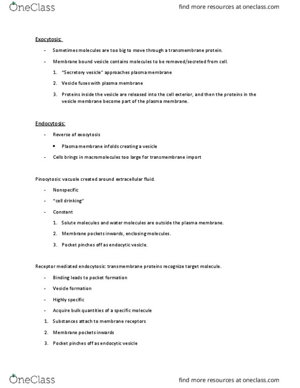 Biology 1202B Lecture Notes - Lecture 1: Transmembrane Protein, Cell Membrane, Extracellular Fluid thumbnail