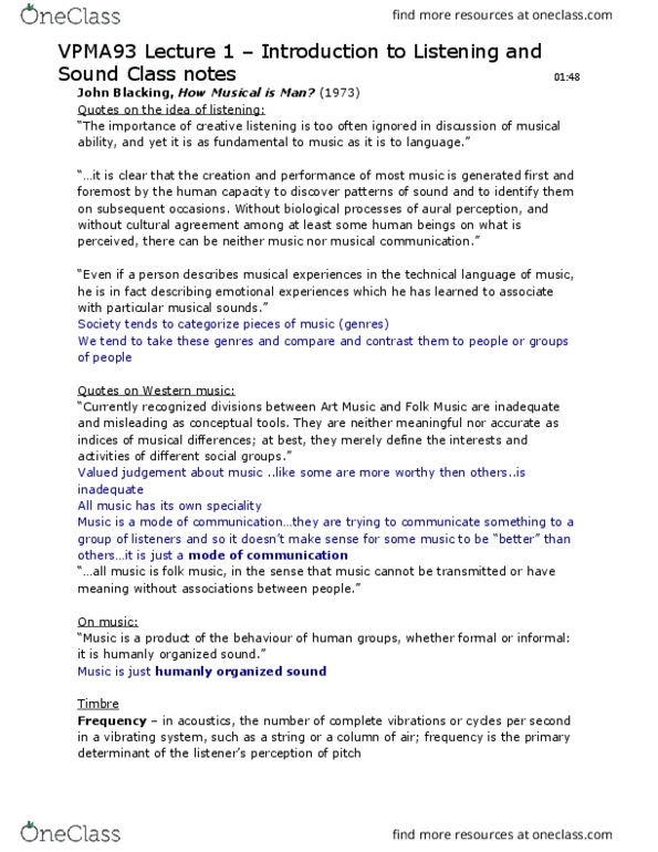 VPMA93H3 Lecture Notes - Lecture 1: John Blacking, Sine Wave, Openstax thumbnail