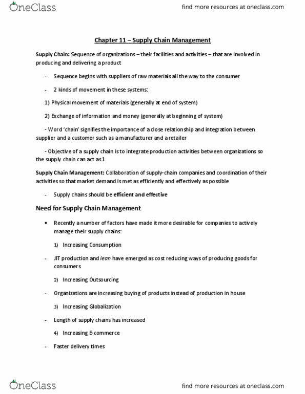 BU395 Lecture 11: Chapter 11 - Supply Chain Management thumbnail