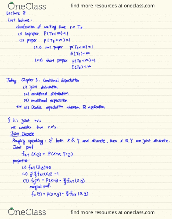 STAT333 Lecture Notes - Lecture 8: Fot thumbnail