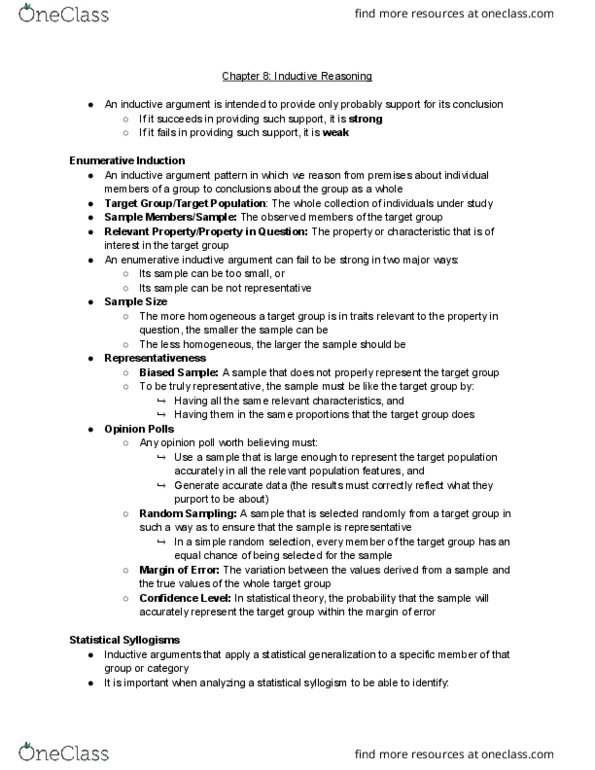 PHL 214 Chapter Notes - Chapter 8: Jeff Cooper, Statistical Syllogism thumbnail