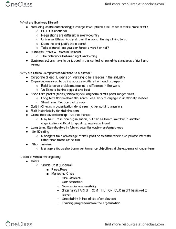 BSM 600 Lecture Notes - Lecture 12: Standard Ethics Aei, Differentiator, Triple Bottom Line thumbnail