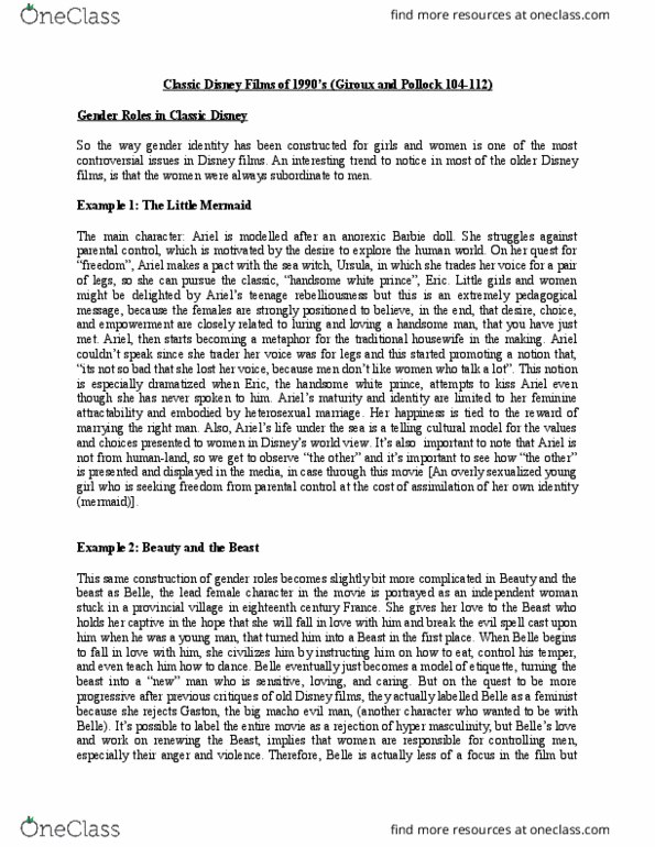 MDSC01H3 Chapter Notes - Chapter 3: Machismo, Supermodel, Frontierland thumbnail