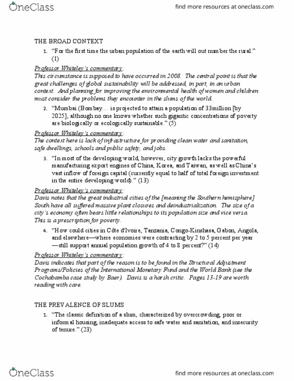 SOCECOL E8 Lecture Notes - Lecture 6: Whiteleys, International Monetary Fund, Deindustrialization thumbnail