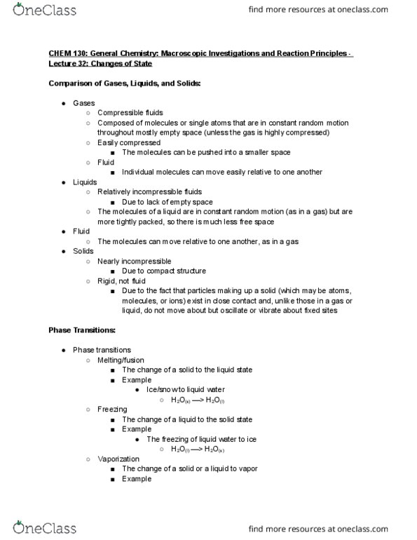 CHEM 130 Lecture Notes - Lecture 32: Vaporization, Jmol, Partial Pressure thumbnail